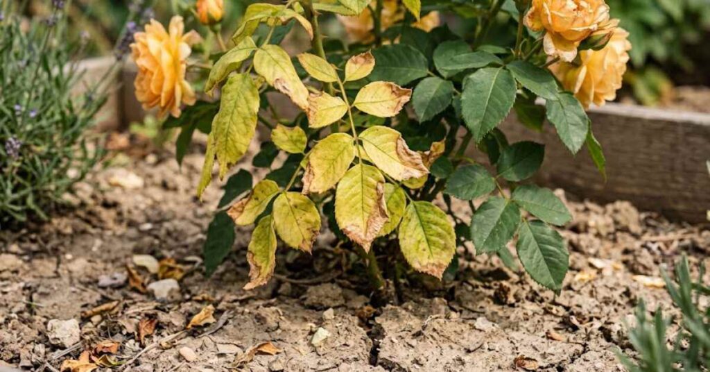 Could Underwatering Be Making Rose Leaves Turn Yellow