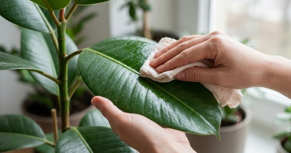 Cleaning Those Large Leaves