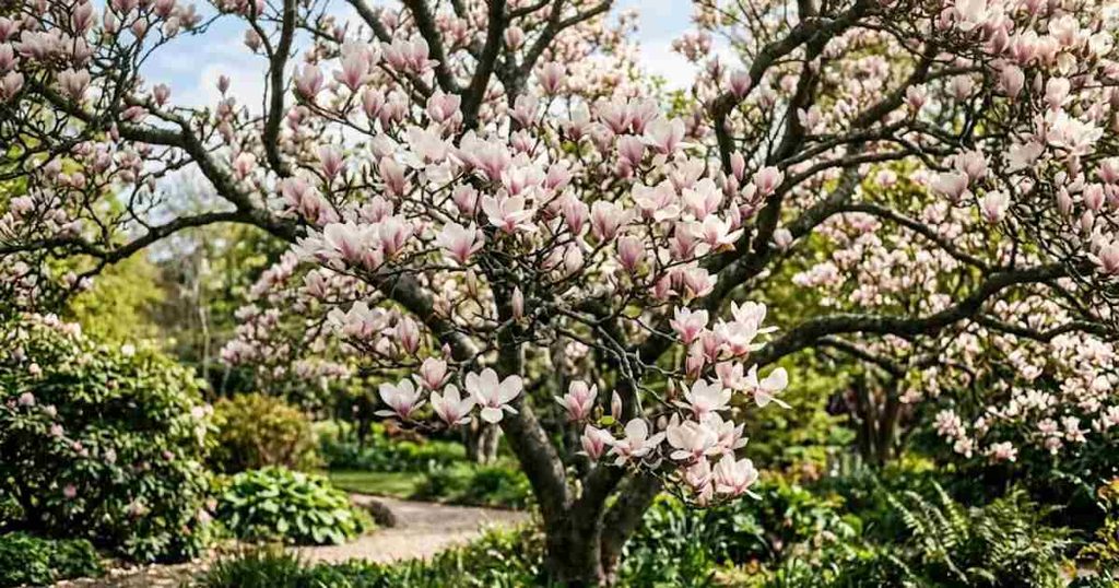 Magnolia Blooming at a Glance